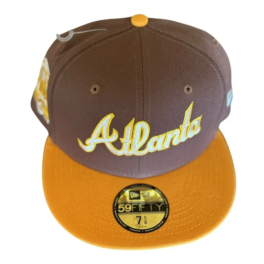 New Era Brown Atlanta Braves Tiramisu 59FIFTY Fitted Hat 7 5/8 NWT